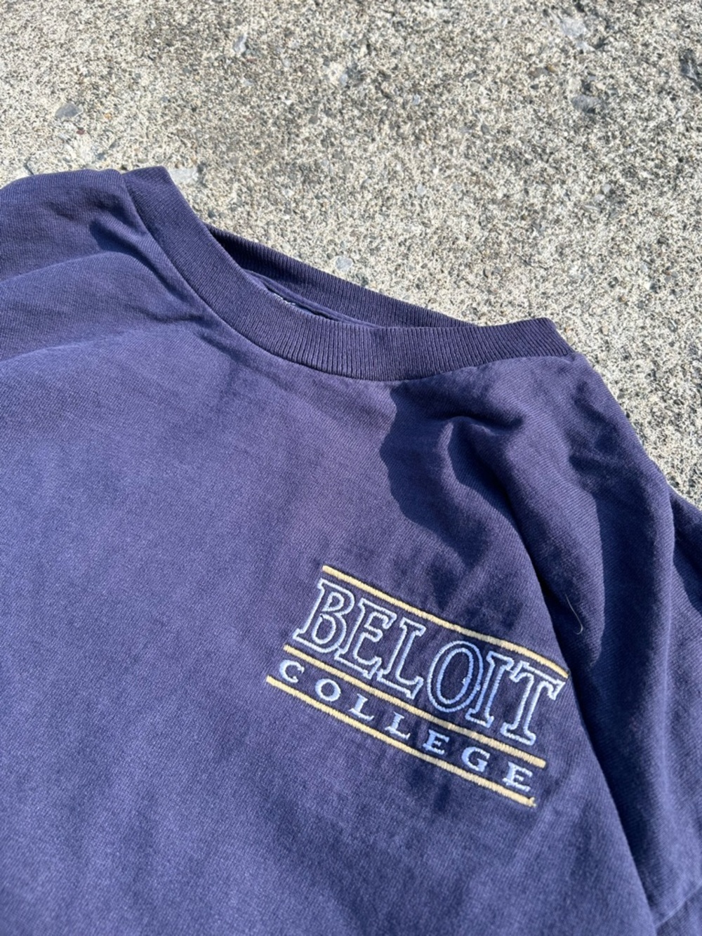 Vintage Jansport Navy Blue longsleeve with Embroidered Logo